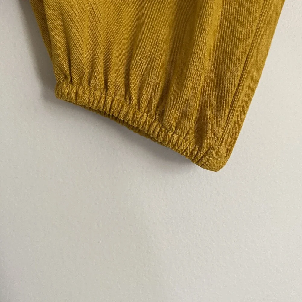 Maeve by Anthropologie Ragonda Yellow Tunic Dress Long Sleeve‎ Women's size 8